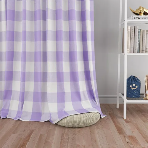 Miniatura 34 de UPOPO Cortinas de ventana Buffalo Check 122 cm de largo, cortinas de algodón para sala de estar, paneles de cortina a cuadros para dormitorio