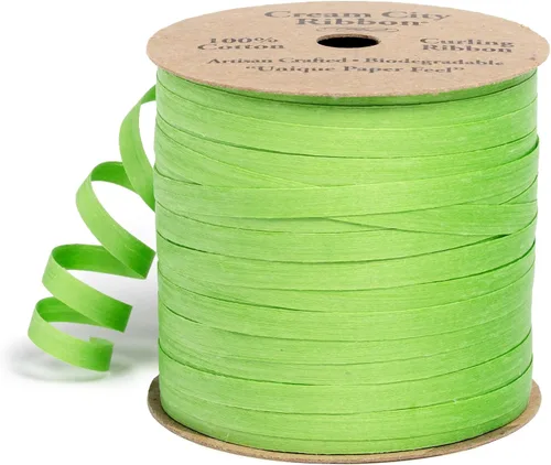 Miniatura 5 de Cinta rizadora de algodón natural para envolver regalos Cintas de regalo navideñas 100% biodegradables para regalos y cintas para manualidades