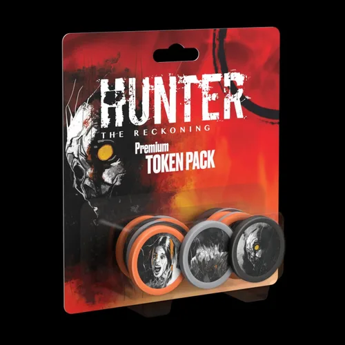 Miniatura 2 de Renegade Game Studios Hunter: The Reckoning Premium Token Pack - 15 fichas, Peligro de pista y desesperación