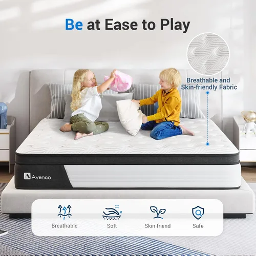 Miniatura 3 de Avenco Queen Mattress, Hybrid King Size Mattresses in a Box, Colchones Twin TXL Full Size Mattress