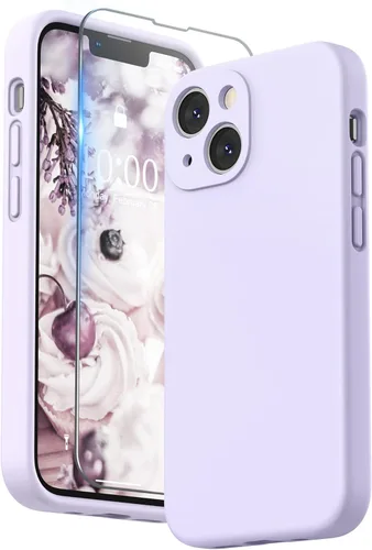 Miniatura 30 de SURPHY Funda compatible con iPhone 13 Mini con protector de pantalla, (protección de cámara y forro de microfibra suave), funda de silicona líquida