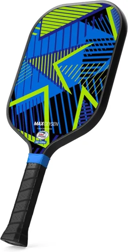 Miniatura 7 de Juego de paletas de pickleball con 2 raquetas de pickleball, 4 bolas de pickleball y bolsa de pickleball superficie de fibra de carbono para hombres