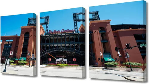 Miniatura 59 de TUMOVO American Sports - Decoración de pared Wrigley Stadium, 3 piezas, arte de pared de estadio de béisbol, cuadros para decoración del hogar