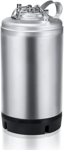 Barril de acero inoxidable con cerradura de bola de 3 galones, barril de cerveza con una sola manija para barril, cerveza casera y cerveza artesanal