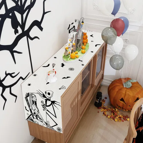 Miniatura 5 de Camino de mesa de Halloween, decoración de mesa de Halloween, hogar, cocina, comedor, decoración de mesa de Navidad, Navidad, invierno, decoraciones