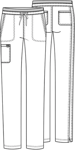Miniatura 7 de Pantalones quirúrgicos suaves, elásticos y de estilo cargo con cordón para mujer, de la colección Workwear (modelo WW105)