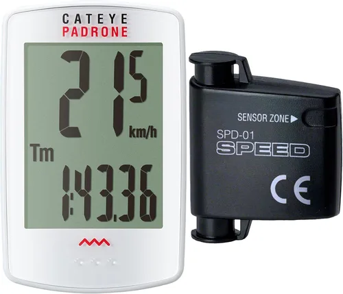 Miniatura 13 de CATEYE Computadora Inalámbrica para Bicicleta Padrone – Ciclocomputadora con Pantalla de Gran Tamaño, Velocímetro y Odómetro Inalámbricos, Montaje