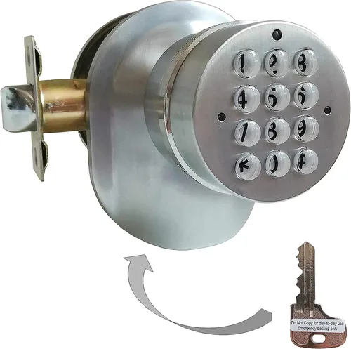 Miniatura 6 de SoHoMiLL® Teclado Electrónico para Manija de Puerta SoHo Mill® y Juego de Cerradura con Llave Mecánica de Respaldo