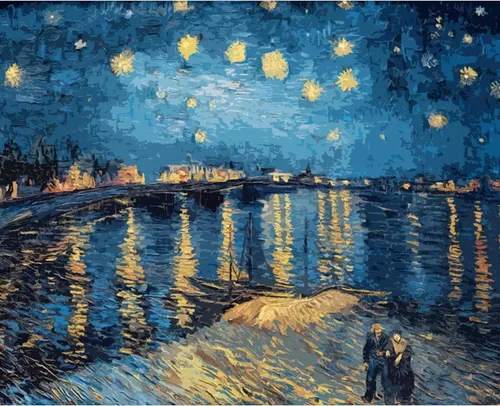 Serie de Obras Maestras de Vincent Van Gogh Pintura por Números para Adultos de Tucocoo, Kits de Pintura por Números DIY para Adultos Principiantes