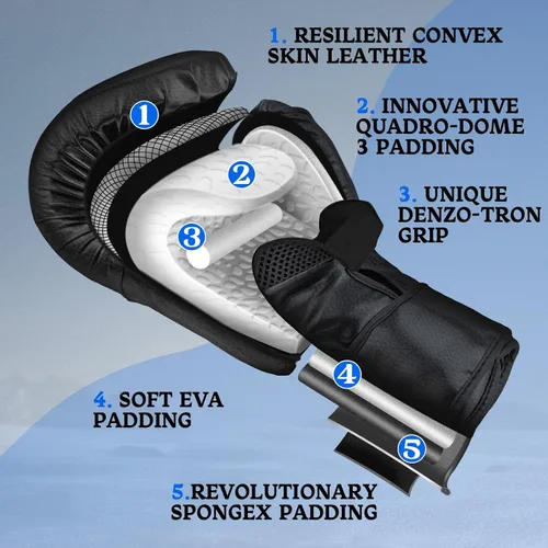 Miniatura 3 de Guantes de boxeo para hombres y mujeres, guantes de entrenamiento y sparring, guantes de boxeo para bolsa pesada de entrenamiento para boxeo