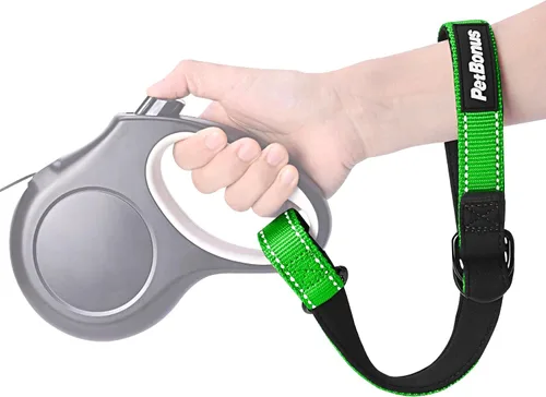 Miniatura 10 de PetBonus Correa corta para perro, correa de seguridad para correa retráctil para perro, diseño reflectante y mango acolchado suave ajustable, capa