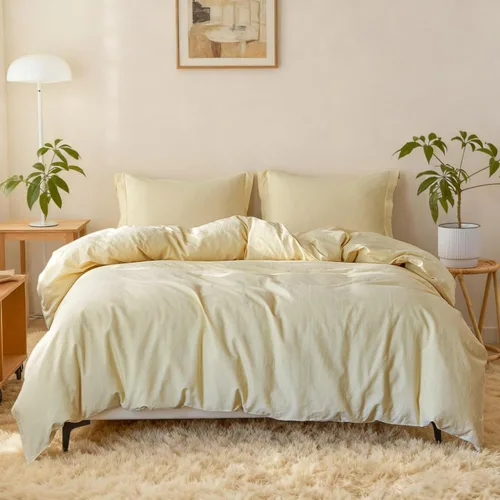 Miniatura 18 de Simple&Opulence - Juego de funda de edredón de lino francés 104"x 92" - 5 piezas (1 funda de edredón, 4 fundas de almohada) - Mezcla de lino natural