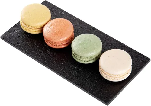 Miniatura 8 de Restaurantware Platos de servir de 7 x 3.5 pulgadas, 100 tablas rectangulares de charcutería, imitan el aspecto de platos de plástico negro pizarra