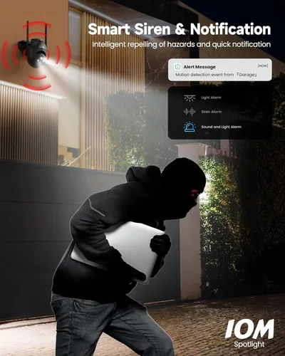Miniatura 5 de Paquete de 2 Cámaras de Seguridad Exteriores con Cable: Cámara de 3MP para Seguridad del Hogar Exterior Sistema WiFi 2.4G/5G Homekit Cámara de Video