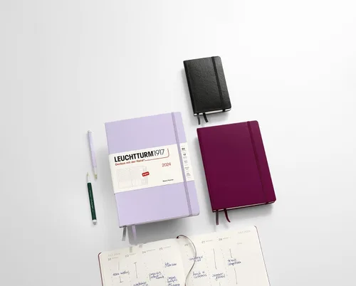 Miniatura 3 de LEUCHTTURM1917 - Agenda semanal y cuaderno 2024 con folleto adicional, tapa dura, composición (B5), verde (1 de enero - 31 de diciembre de 2024)
