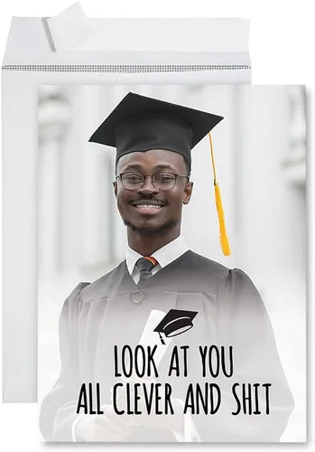 Miniatura 14 de Andaz Press Tarjeta fotográfica de graduación jumbo personalizada de 8.5 x 11 pulgadas con sobre, tarjeta de felicitación personalizada de clase