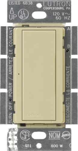 Miniatura 8 de Lutron Maestro MA-S8AM-WH, interruptor digital, 8 A, un solo polo/ubicación múltiple, color blanco