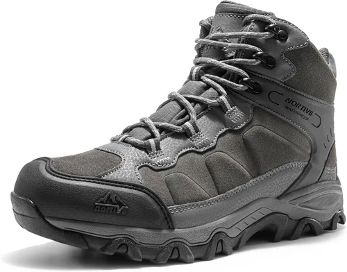 Miniatura 8 de NORTIV 8 - Botas de senderismo impermeables para hombre, zapatos de montañismo ligeros para exteriores