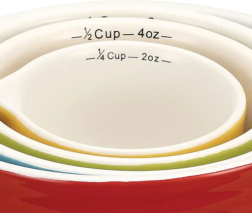 Miniatura 3 de Creative Co-Op Tazas medidoras en forma de cuenco (juego de 4 tamaños)