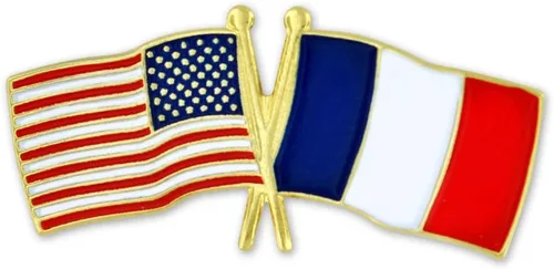 Miniatura 51 de PinMart Pin de solapa esmaltado con bandera de la amistad cruzada de Estados Unidos y el mundo