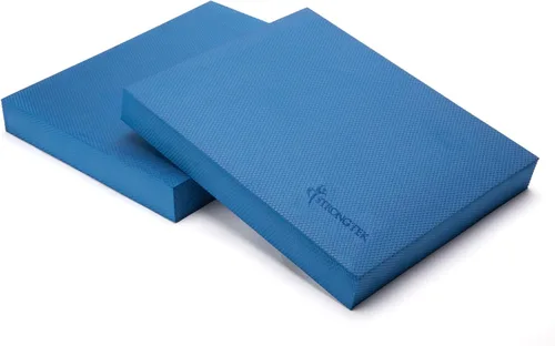 Miniatura 11 de StrongTek Almohadilla de equilibrio profesional de espuma para ejercicios, 15.8 x 13 x 2 pulgadas, rodillera de espuma TPE de alta densidad, Azul