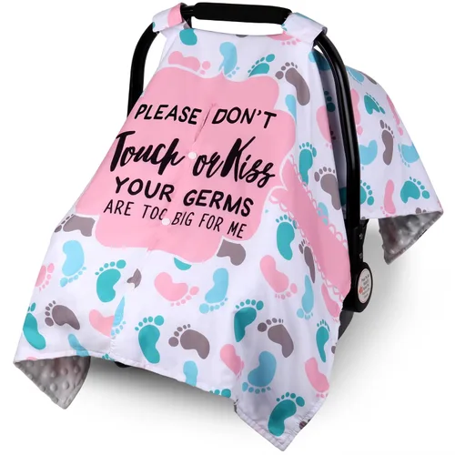 Miniatura 12 de Metplus Funda para asiento de coche 2 en 1 estilo escritura, toldo para asiento de bebé, funda multiuso para lactancia para mamá, fundas para good