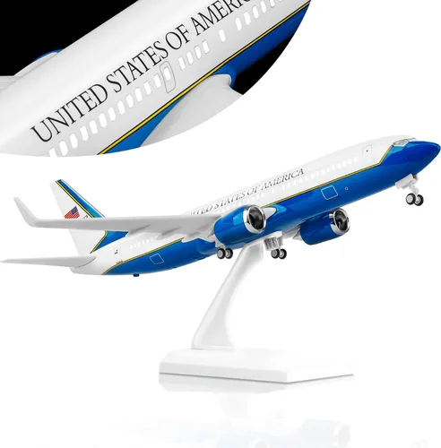 Miniatura 6 de Joylludan 1:130 Delta Plane Modelo Aleación Diecast Aviones con luz LED