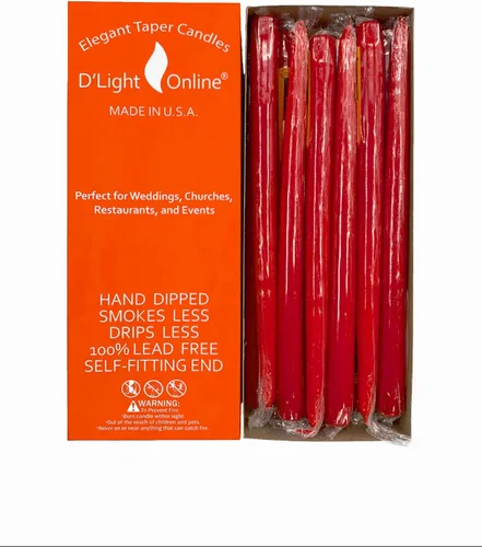 Miniatura 14 de D'light Online Elegantes Velas Cónicas de Otoño Estacional de 10 Pulgadas de Calidad Premium - Sin Perfume, Velas Cónicas Sumergidas a Mano, Sin