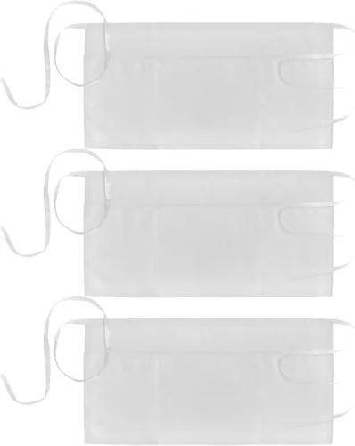 Miniatura 11 de Xornis Waist Aprons with 3 Pockets Waitress Server Waiter Half Short