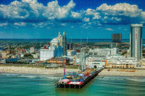 Miniatura 8 de Florida Jacksonville Bridge USA Rompecabezas para adultos 1000 piezas de madera regalo de viaje recuerdo