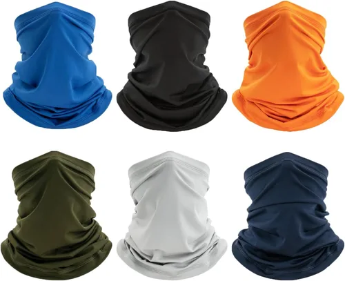 Miniatura 8 de Polaina para el cuello Bandana Máscara facial: Paquete de 6 máscaras de cocodrilo refrescante, bufanda para el cuello de esquí, cubierta facial