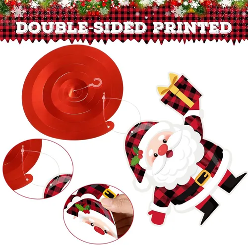 Miniatura 4 de Sumind Juego de 30 decoraciones navideñas para colgar en el techo, muñeco de nieve y alce, letrero de aluminio para colgar, decoración de interiores