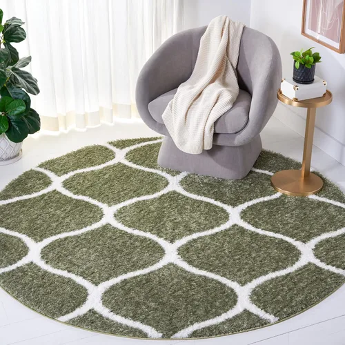 Miniatura 44 de SAFAVIEH Tahoe Shag Collection - Alfombra para pasillo, 2 x 9 pies, color beige y blanco, diseño de enrejado, no desprende pelusa y de fácil