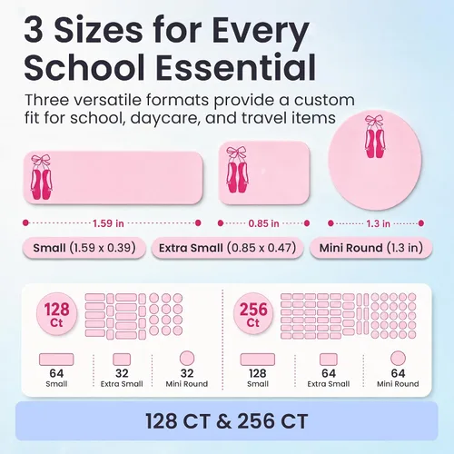 Miniatura 3 de Suministros escolares etiquetas de nombre personalizadas, etiquetas adhesivas de nombre personalizadas lavables para niñas, etiquetas adhesivas