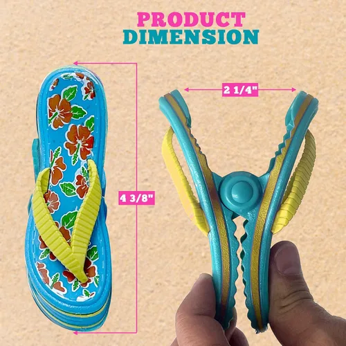 Miniatura 2 de PERFORMORE Clips de toalla de playa, paquete de 2 clips portátiles para toallas, clips de seguridad para sillas de playa, terraza, patio, piscina