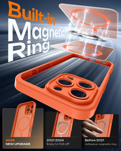 Miniatura 579 de TOCOL Funda para iPhone 11, compatible con Magsafe, protección completa de cámara, imanes integrados, protección contra caídas, funda translúcida