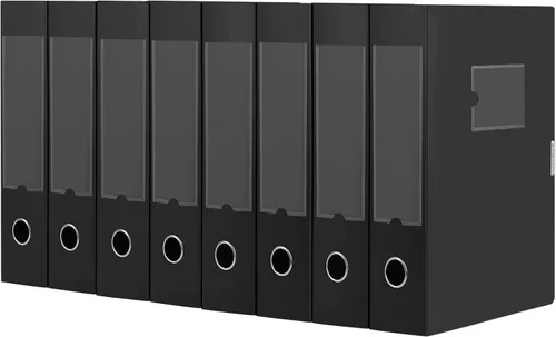 Miniatura 8 de HUA JIE Cajas de almacenamiento A4 de plástico con tapa, organizador de carpetas de archivos, caja de archivos para oficina, papel tamaño carta