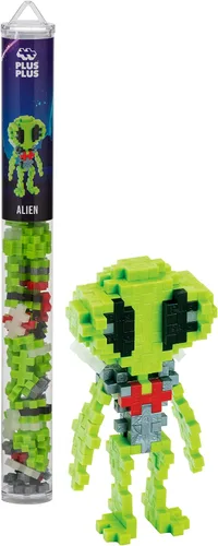 PLUS PLUS Alien - Rompecabezas 3D de figuras de fantasía de bloques de construcción, mini piezas entrelazadas, juguetes divertidos para niños