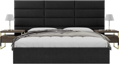 Miniatura 140 de Vänt - Paneles tapizados de cabecera para montar en la pared, diseño Isabelle, 60 x 23 pulgadas, configuración de 4 paneles individuales, Cuero