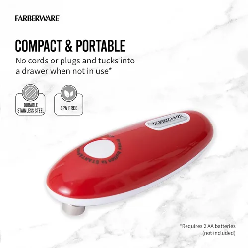 Miniatura 3 de Farberware Abrelatas automático manos libres Rojo