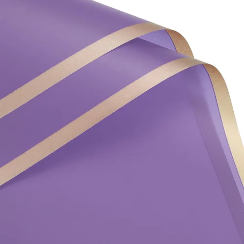 Miniatura 15 de MECCANIXITY 10 piezas de papel de regalo de flores con borde dorado, turquesa, 22.8 x 22.8 pulgadas, impermeable, para suministros de ramo