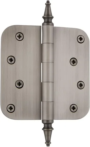 Miniatura 94 de Grandeur Hardware 824304 Bisagra residencial con punta de bellota de 3.5 pulgadas con esquinas de radio de 5/8 pulgadas en peltre antiguo