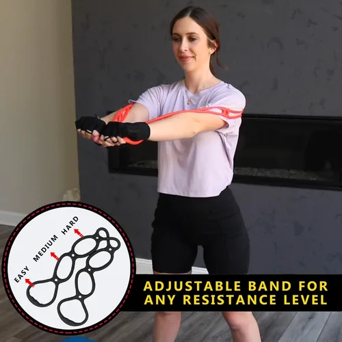 Miniatura 2 de Walk At Home Guantes de entrenamiento negros Happy Walking Fitness para hombres y mujeres con 7 anillos ajustables bandas de resistencia bandas