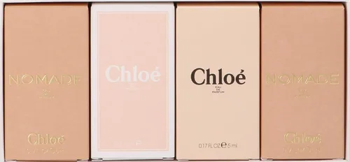 Chloe Set variado de 4 piezas de regalo – 2 Eau De Parfum Spray Nomade de 0.17 onzas, Eau De Toilette Spray de 0.17 onzas, Eau De Parfum Spray de