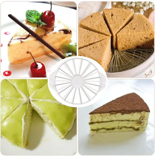 1 marcador redondo para rebanadas de pastel y rebanador de tartas, 10 o 12 rebanadas de divisor de pastel, marcador de porciones de pastel de doble