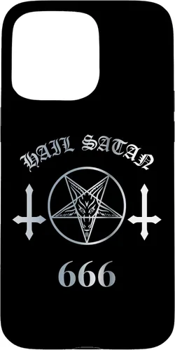 Miniatura 28 de iPhone 16 Upside Down Cross Satanic Pentagram Hail Satan 666 Case