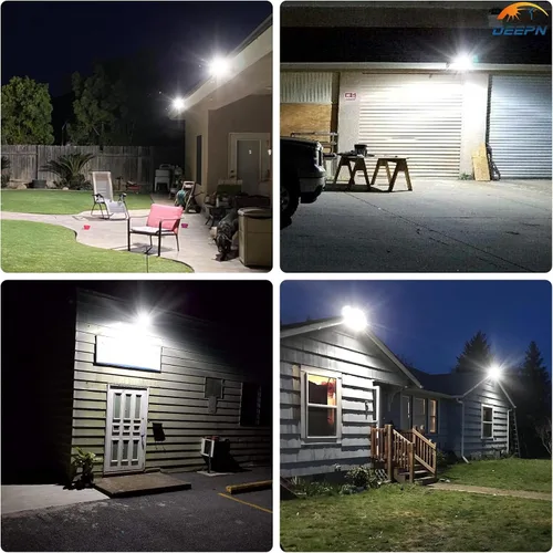 Miniatura 8 de Deepn Farolas solares para exteriores, luces solares de grado comercial para exteriores, impermeables, luz LED de estacionamiento del atardecer al