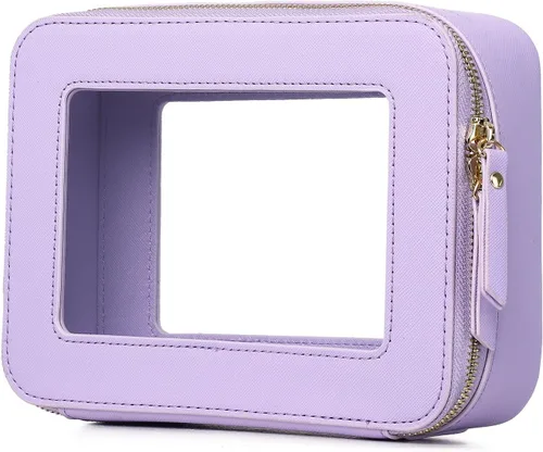 Miniatura 43 de Pinkmik Pequeña bolsa de maquillaje, mini estuche transparente para maquillaje y neceser con cremallera, organizador de bolsos para mujer