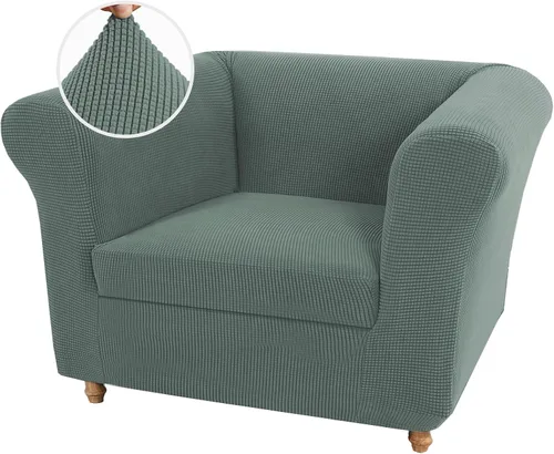 Miniatura 41 de UNBBRRL Funda de sofá Chesterfield de jacquard elástico, fundas de cojín gruesas para sofá, protector de muebles para sala de estar