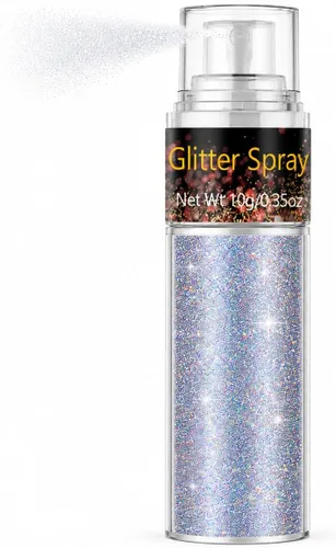 Miniatura 10 de Go Ho - Aerosol de purpurina para cabello y cuerpo, aerosol de purpurina en polvo seco azul para ropa, polvo de purpurina suelto para festivales